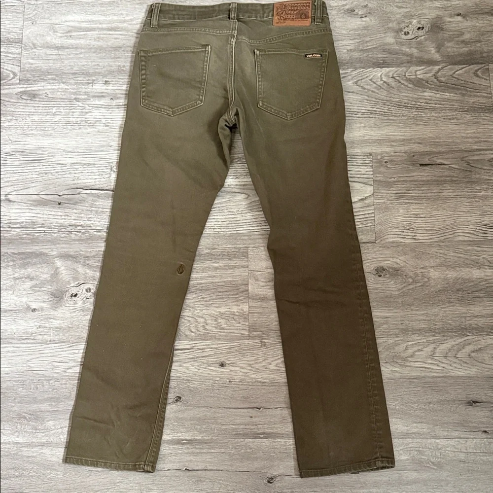 Volcom Men's Khaki Straight Jeans - Picture 4 of 7